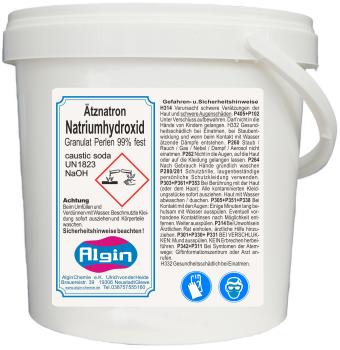 Ätznatron / Natriumhydroxid 5 x 1Kg im Eimer UN 1823